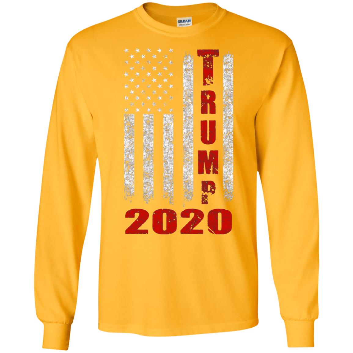 American Flag Vintage Design Trump 2020 T-shirt Gold