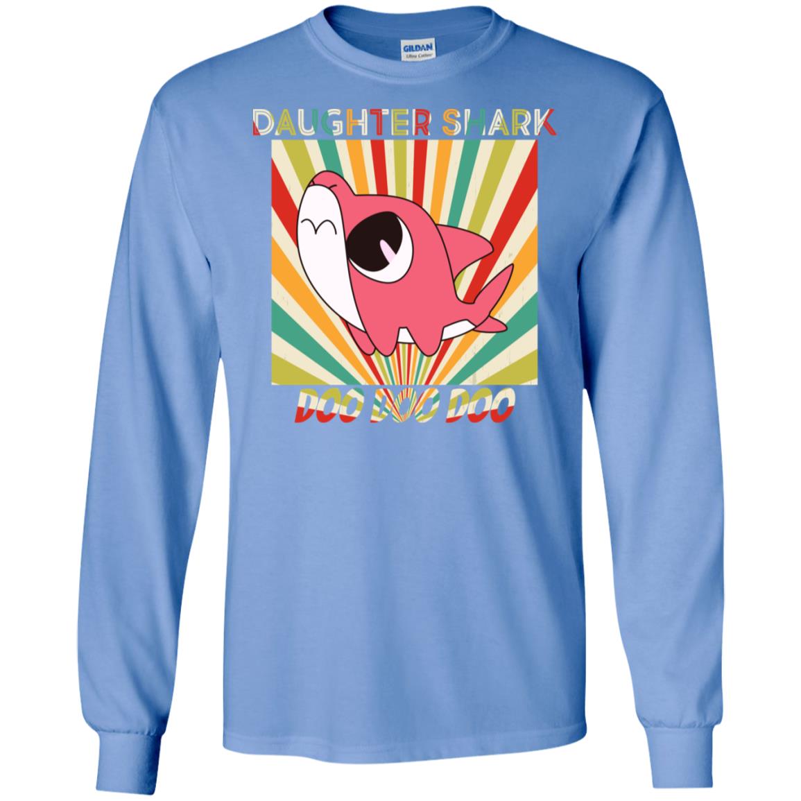 Daughter Shark Doo Doo Doo Family Shark Gift Shirt Carolina Blue