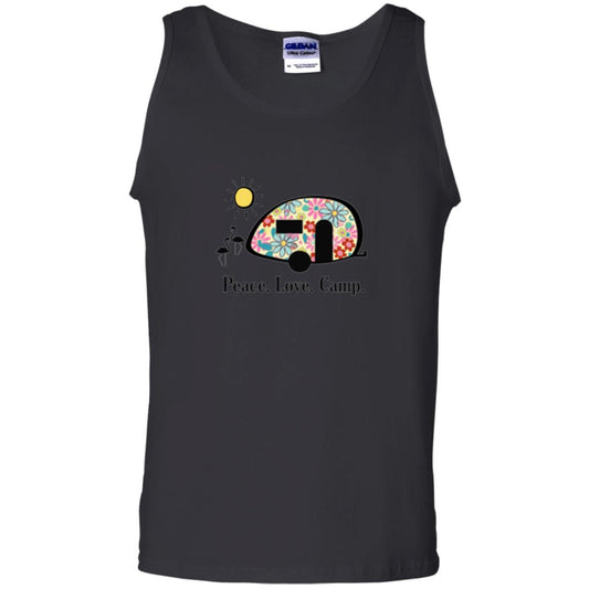 Camping Lover T-shirt Peace Love Camp Black