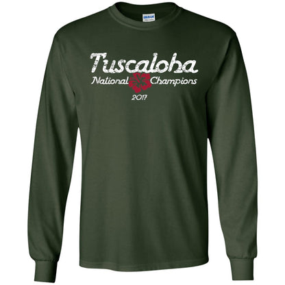 Football T-shirt Alabama Tuscaloha National Champions 2017 Forest Green