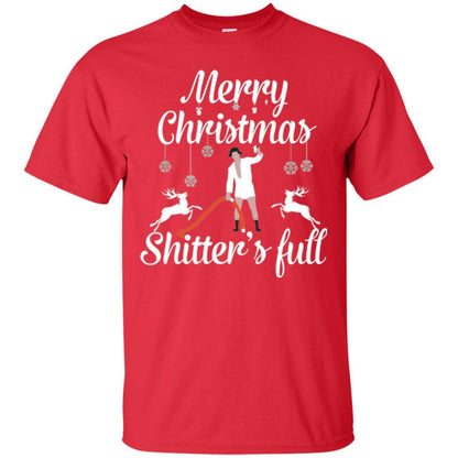Christmas T-shirt Reindeer Merry Christmas Shitter's Full Red