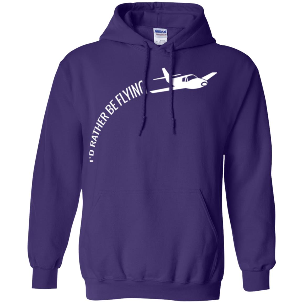 Airplane Pilot T-shirt I_d Rather Be Flying Purple