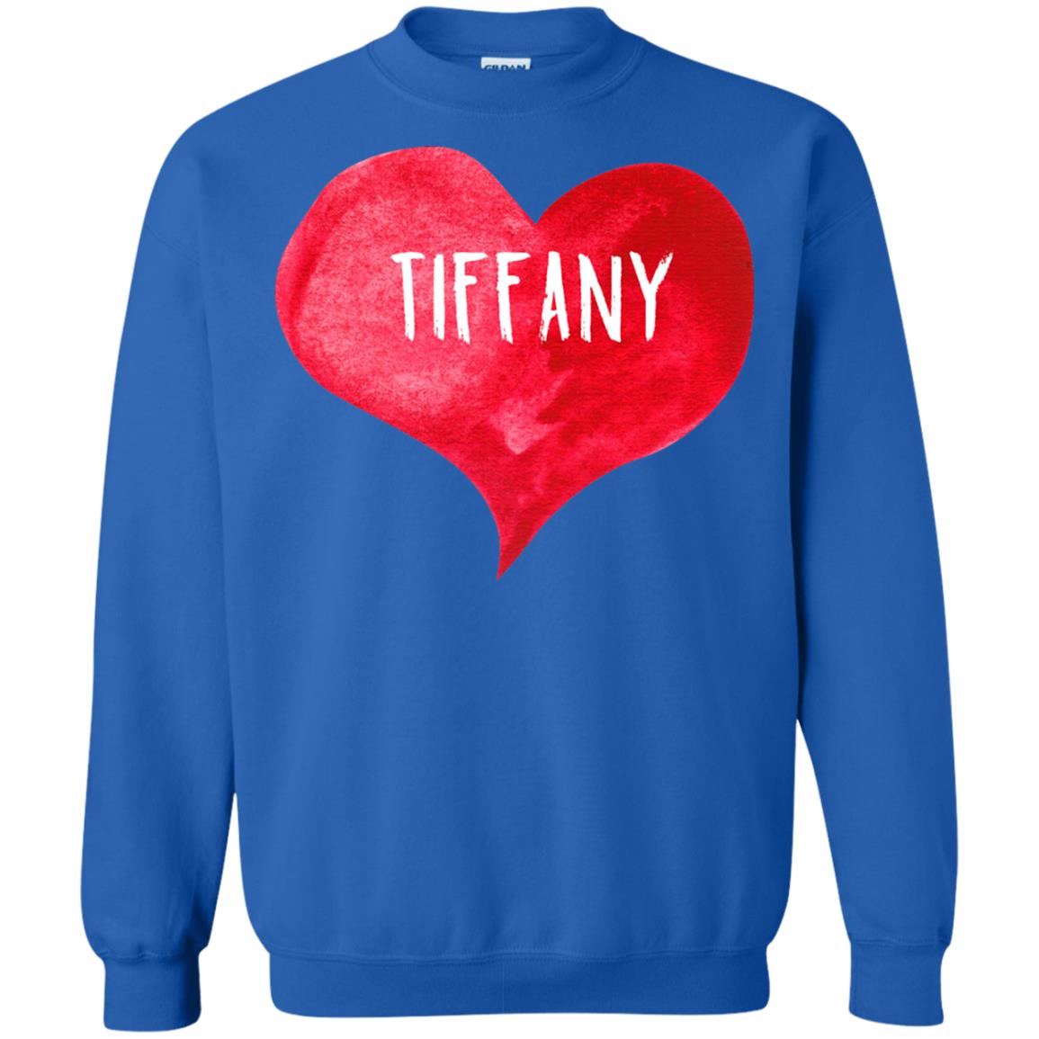 Valentine_s Day T-shirt I Love Tiffany Love Heart T-shirt Royal