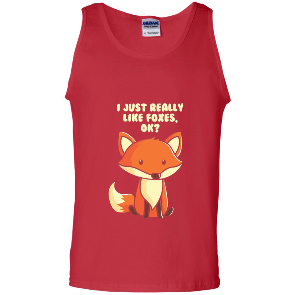 Funny Fox T-shirt I Just Really Like Foxes Ok Red
