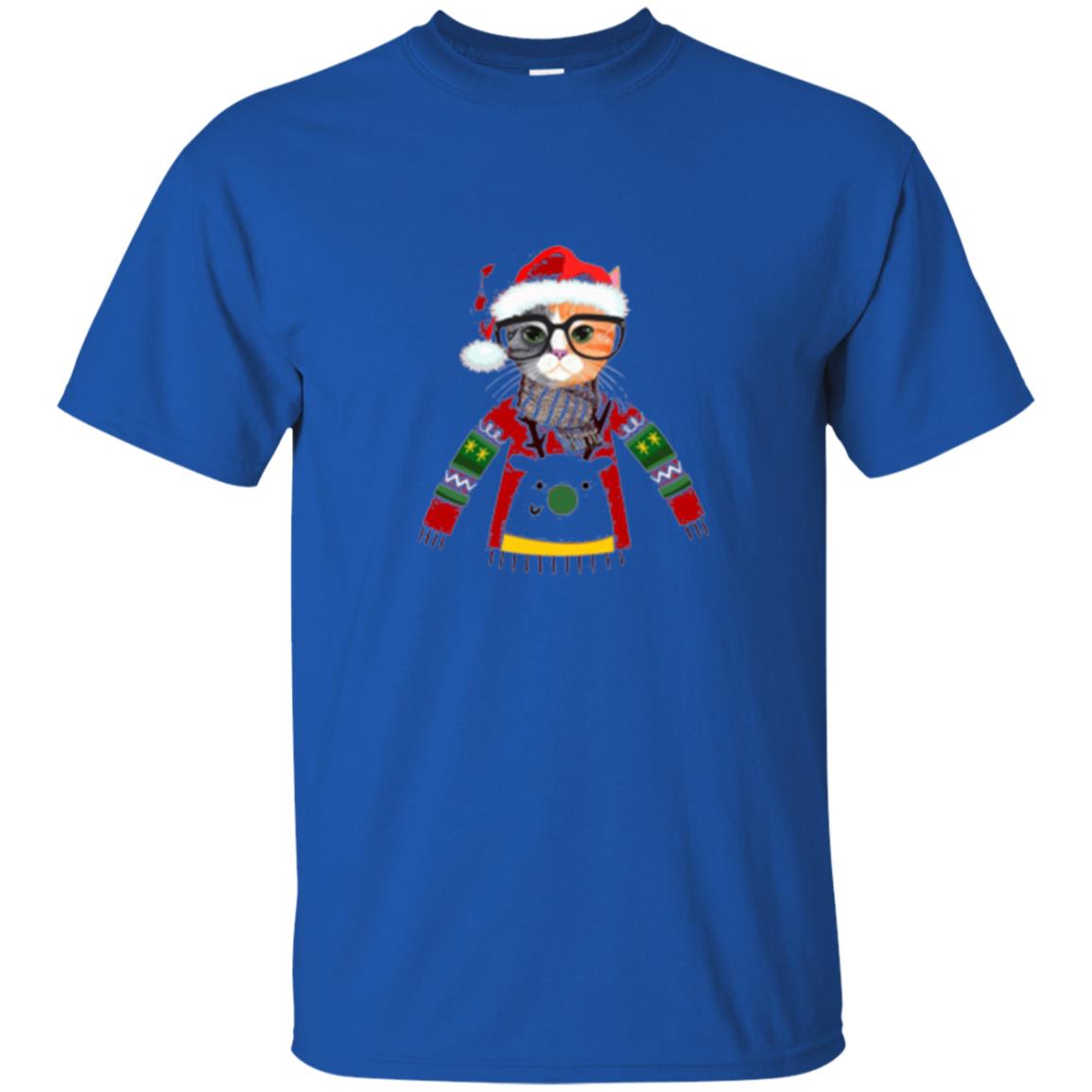 Cat Lovers T-shirt Meowy Christmas Royal