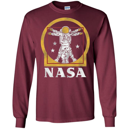 Vitruvian Astronaut T-shirt Maroon