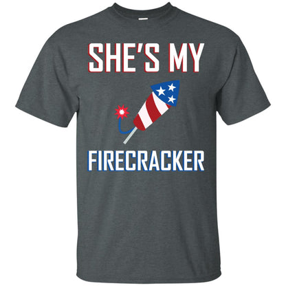 She_s My Firecracker Shirt For Mens Dark Heather