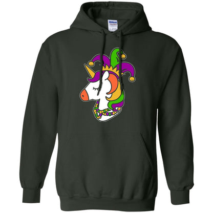 Unicorn Funny Mardi Gras T-shirt Forest Green