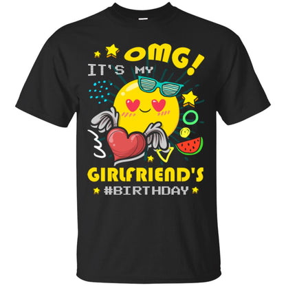 Boyfriend T-shirt Omg It's My Girlfriend's #birthday Black