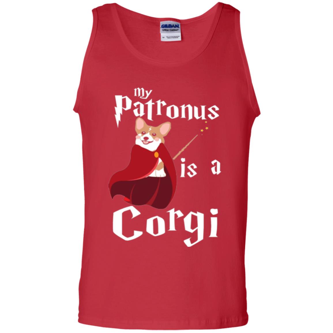 Dog Lover T-shirt My Patronus Is A Corgi Red