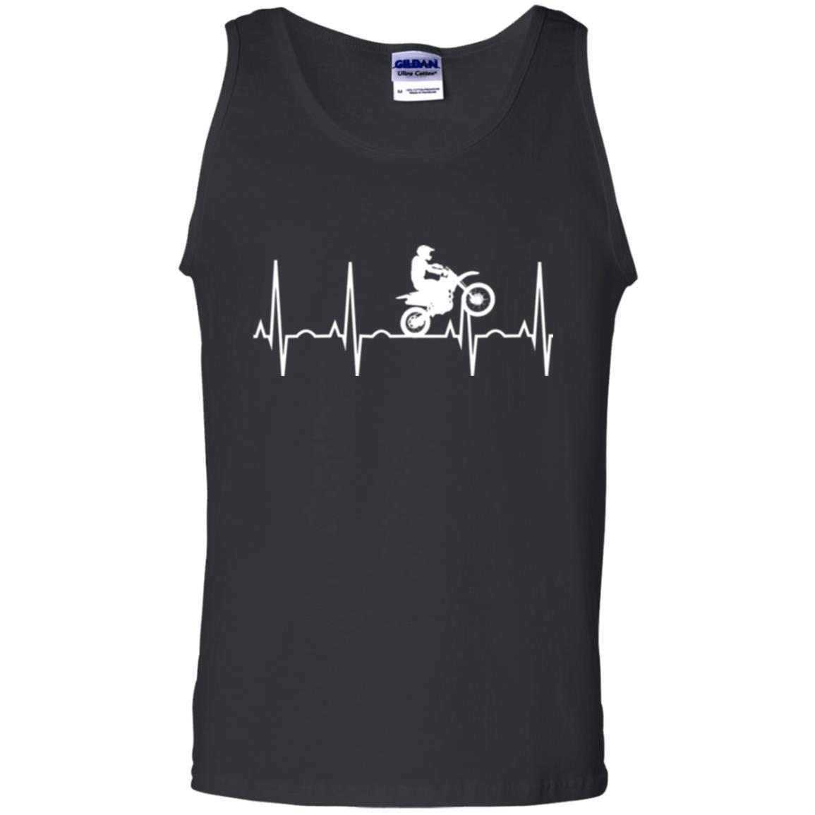 Dirt Bike Rider T-shirt Dirt Bike Heartbeat T-shirt Black