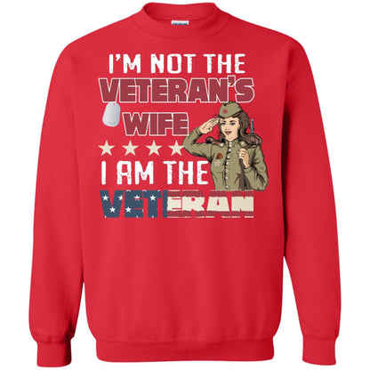 I'm Not The Veteran's Wife I Am The Veteran Shirt For Woman Veteran Red