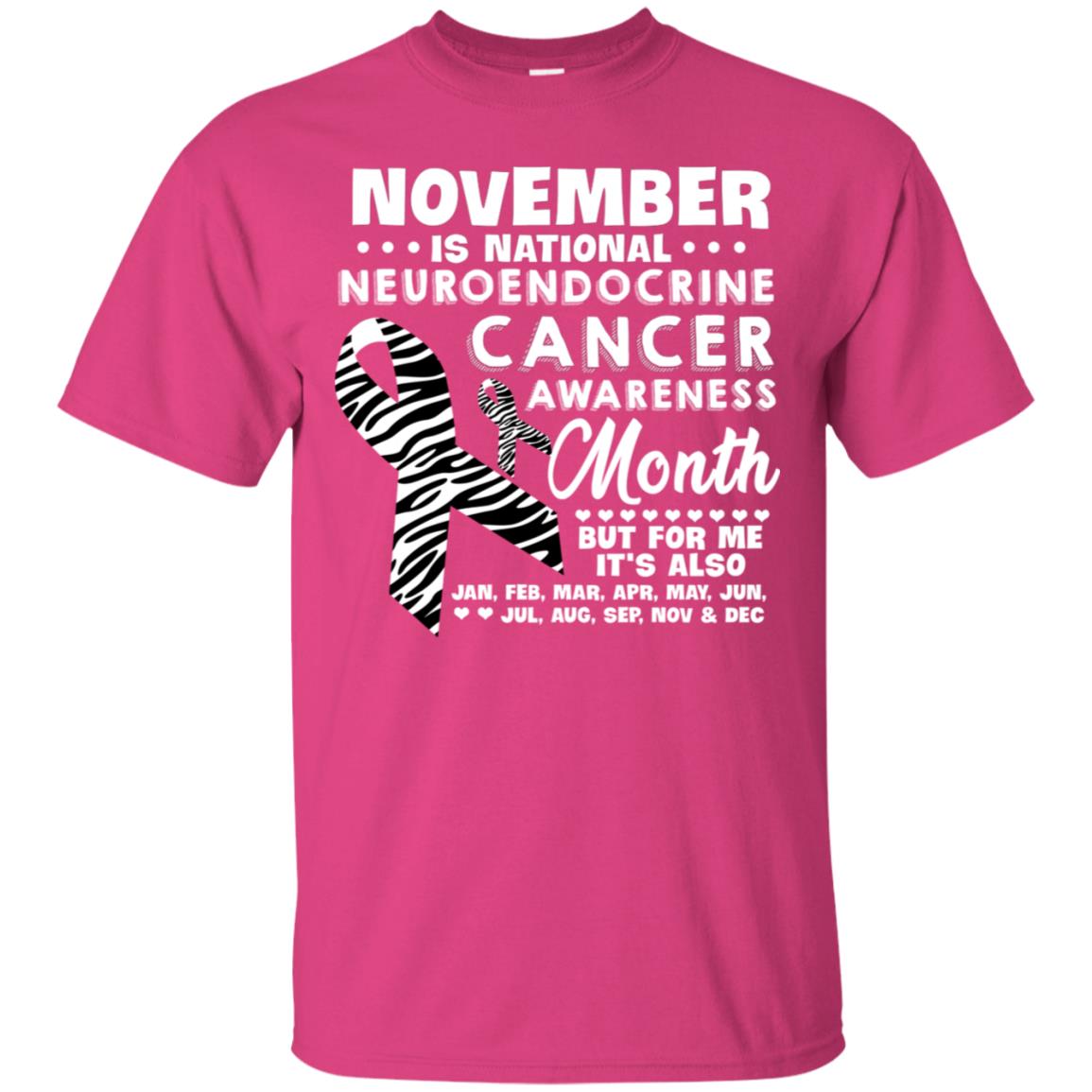 November Is National Neuroendocrine Cancer Awareness Month But For Me It's Also 12 Months Shirt Heliconia