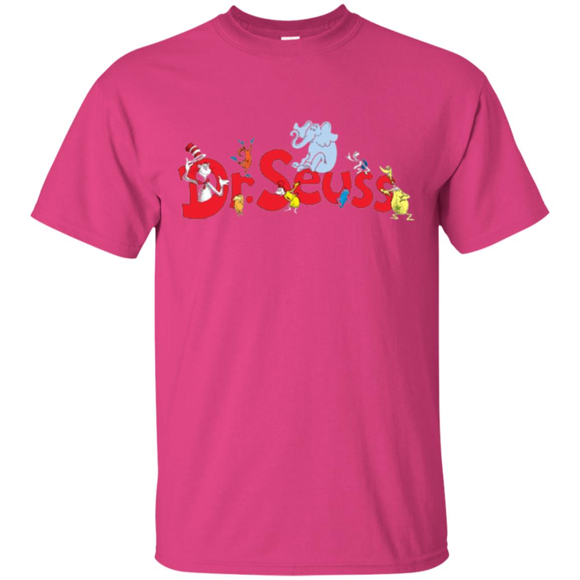 Dr. Seuss Family National Wear Red Day T-shirt Heliconia