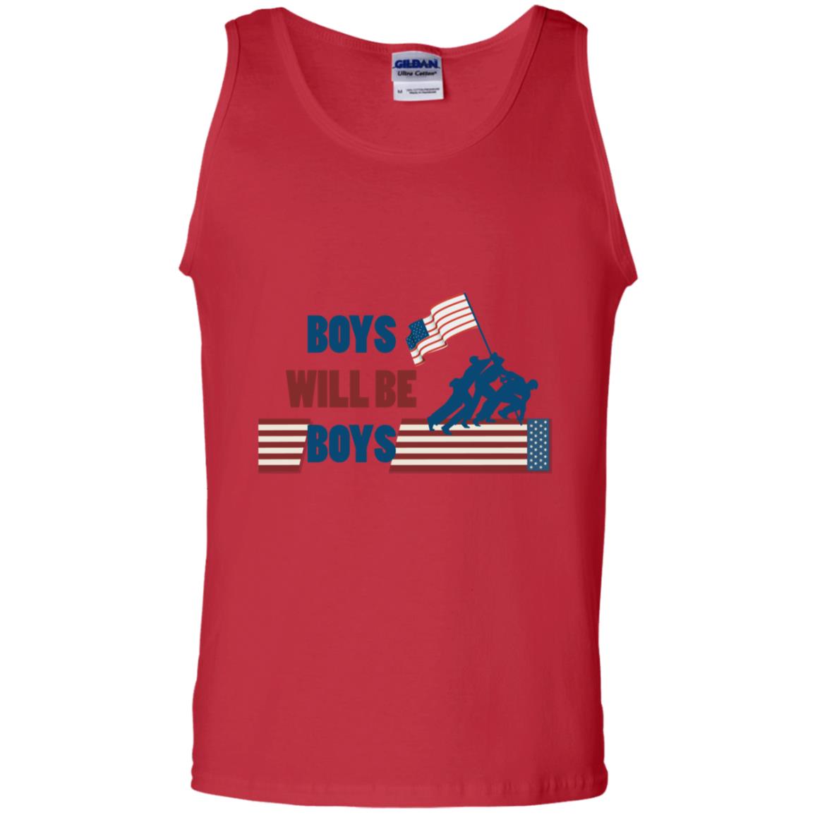 Boys Will Be Boys Military Shirt Red