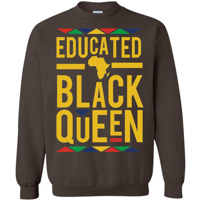 African Dna Pride T-shirt Dashiki Educated Black Queen Dark Chocolate