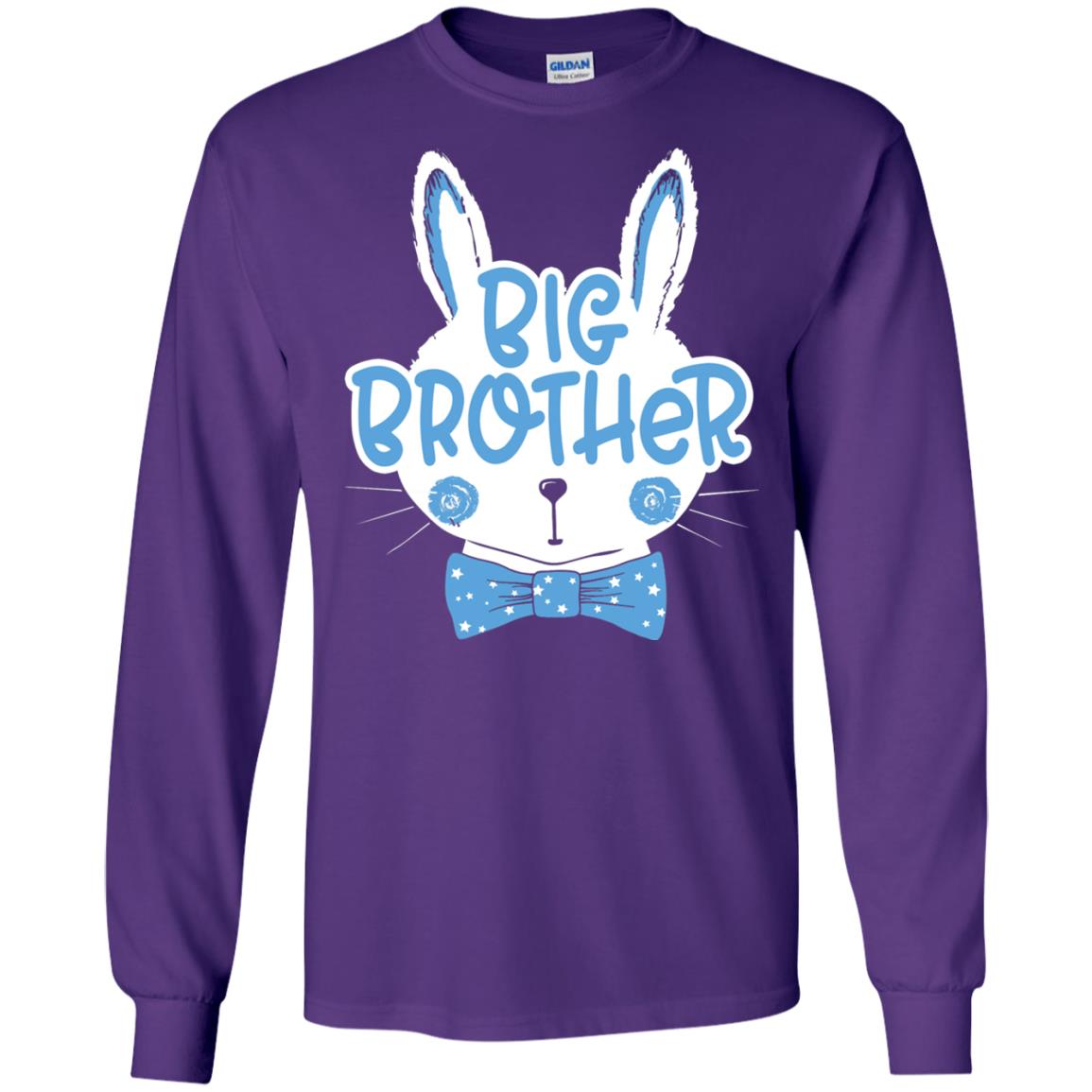 Easter Bunny Big Brother Blue Easter T-shirt Purple