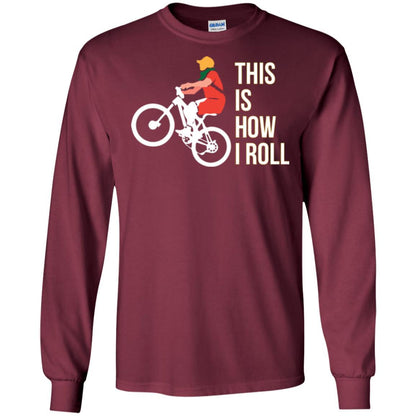 Bicycle T-shirt This Is How I Roll Maroon
