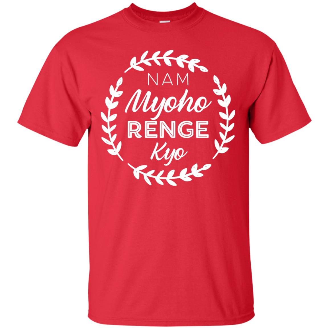 Nam Myoho Renge Kyo White Crest Shirt Red