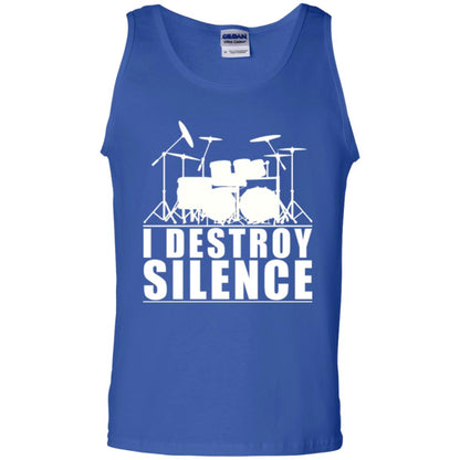 Drums Lover T-shirt I Destroy Silence Royal