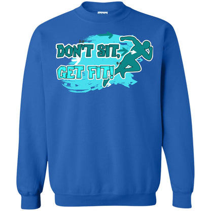 Dont Sit Get Fit Runner Shirt Royal