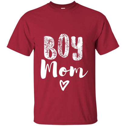 Cute Boy Mom T-shirt Cardinal