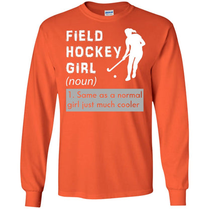 Field Hockey Girl Hockey Lover T-shirt Orange