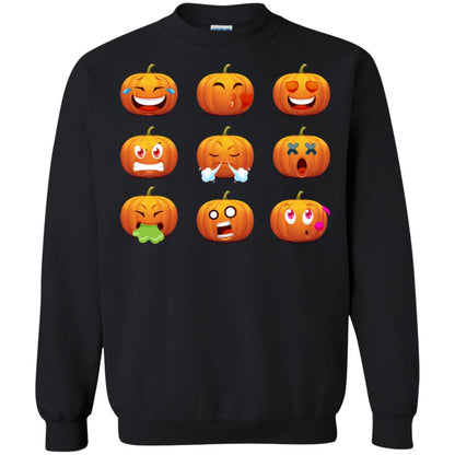 Funny Pumpkins Emoji Halloween Gift Shirt Black