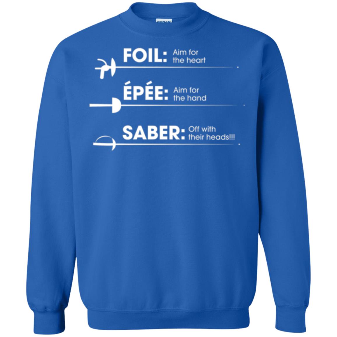 Fencing T-shirt Foil Saber Definition Royal