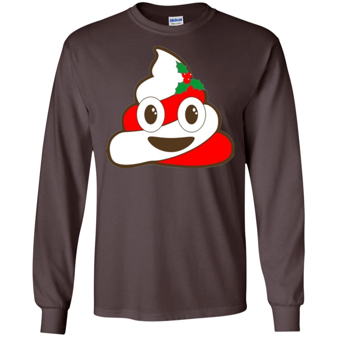 Funny Christmas T-shirt Poop Emojis Christmas Dark Chocolate