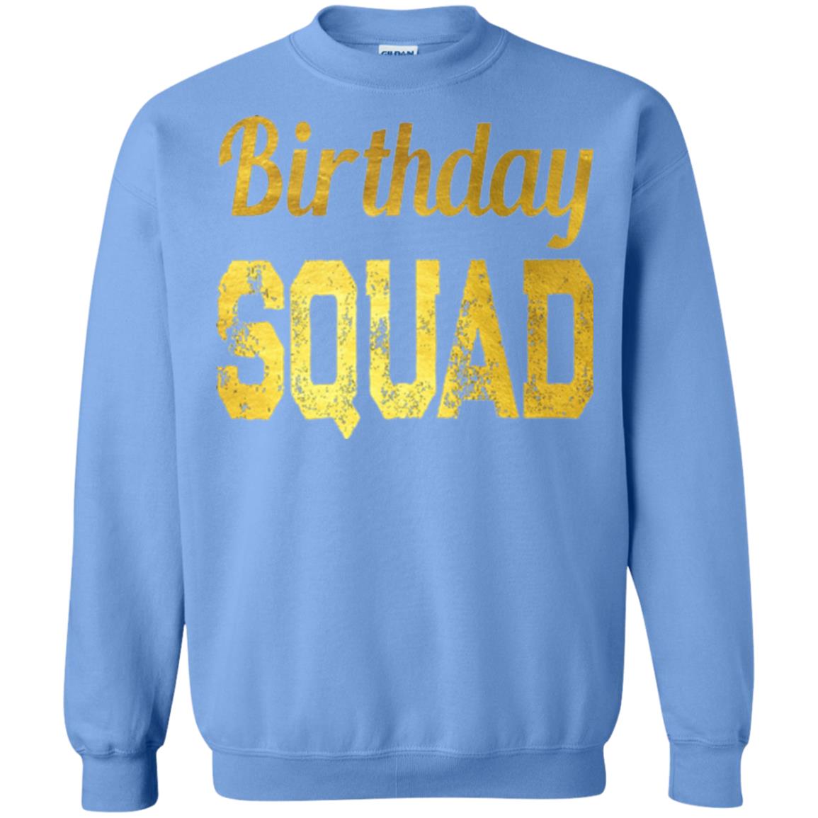 Birthday Squad Gold T-shirt Carolina Blue