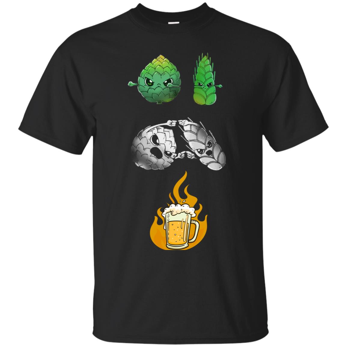 Beer Lover T-shirt Beer Fusion Flags Black