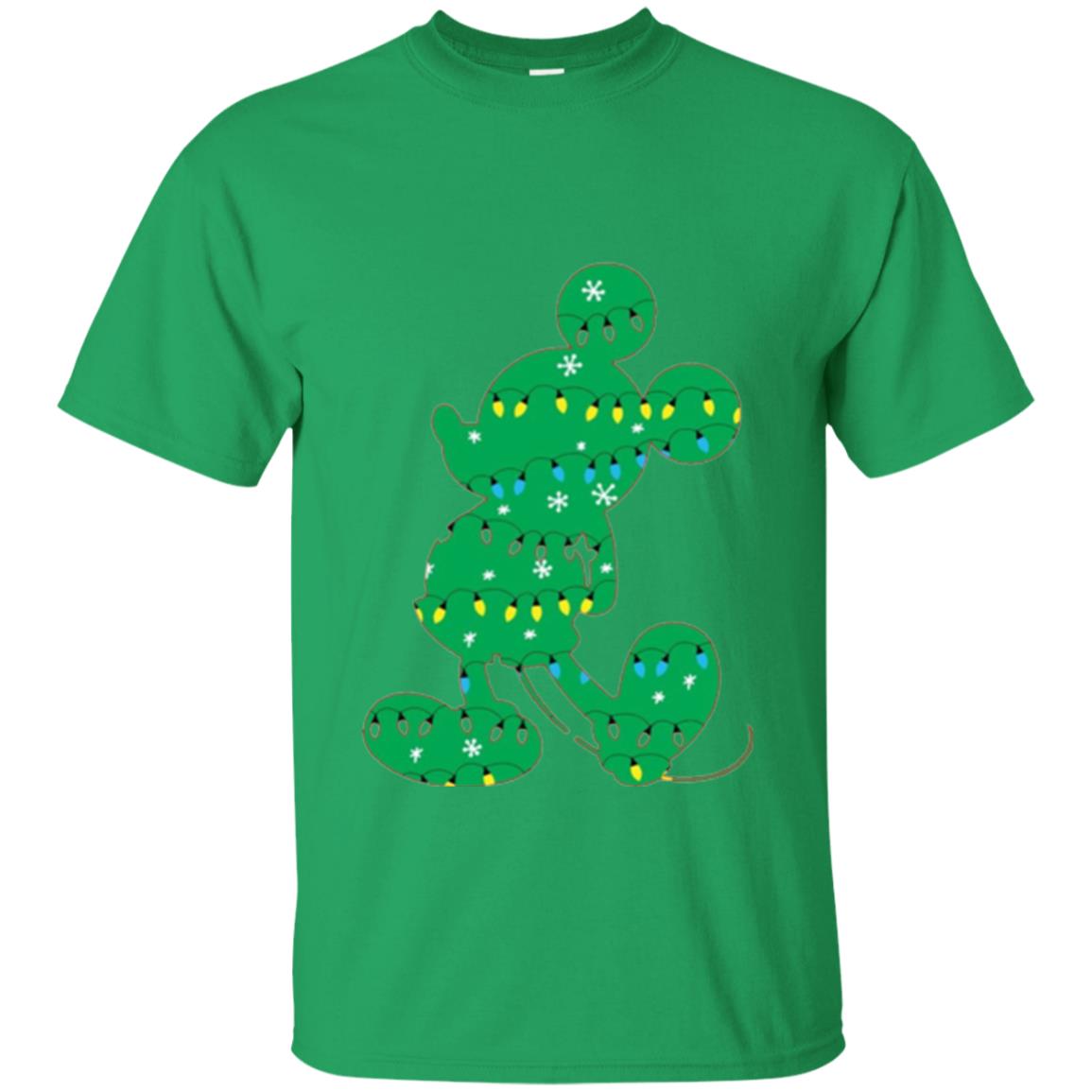 Disney Mickey Mouse Christmas Lights T-shirt Irish Green