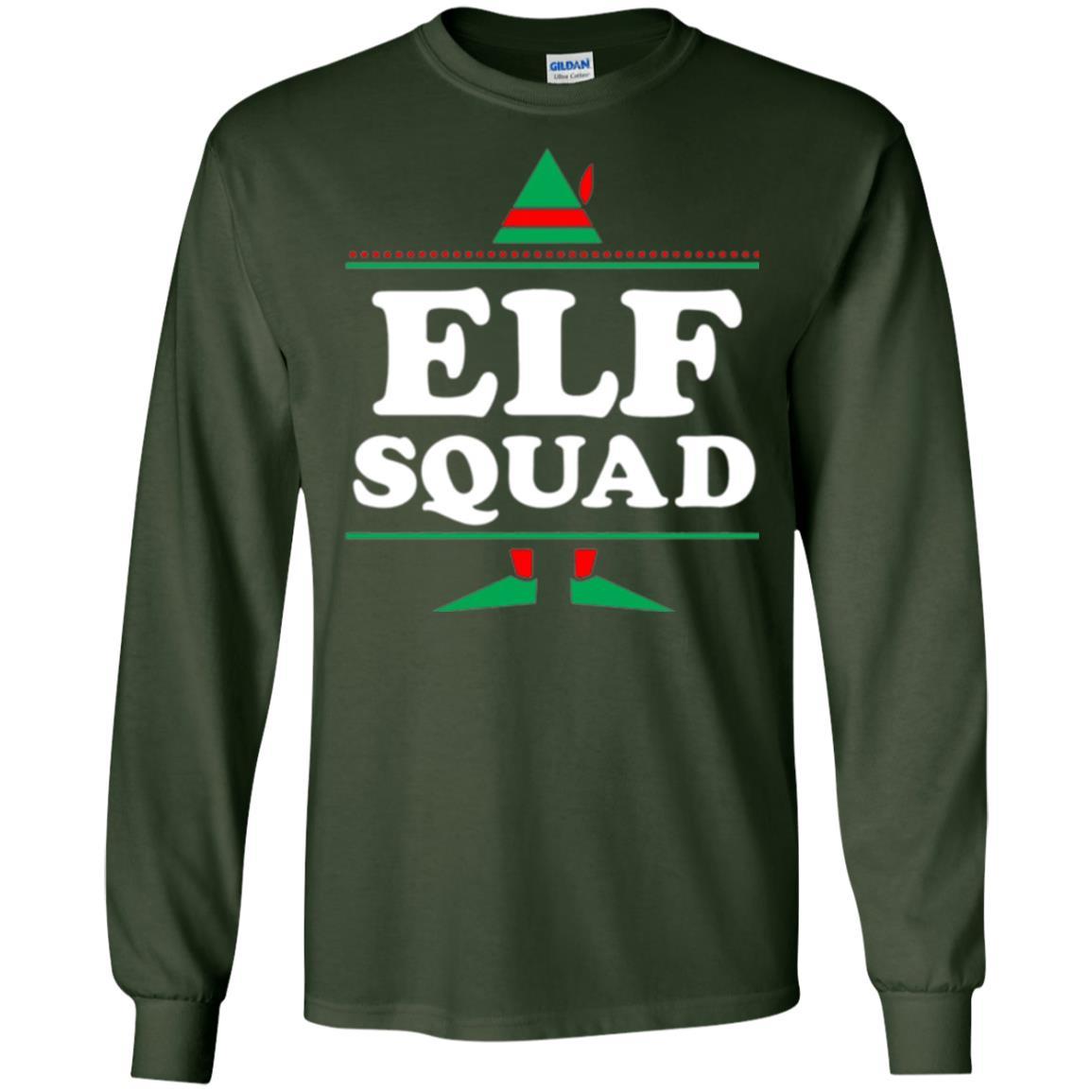 Christmas T-shirt Elf Squad Holiday Family Group Matching Forest Green