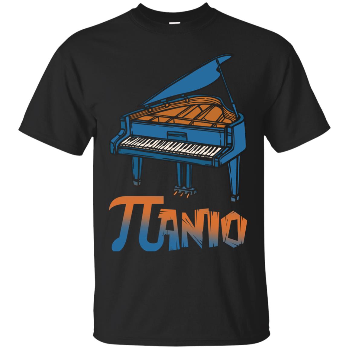 Pi Day T-shirt Funny Piano Lover Black