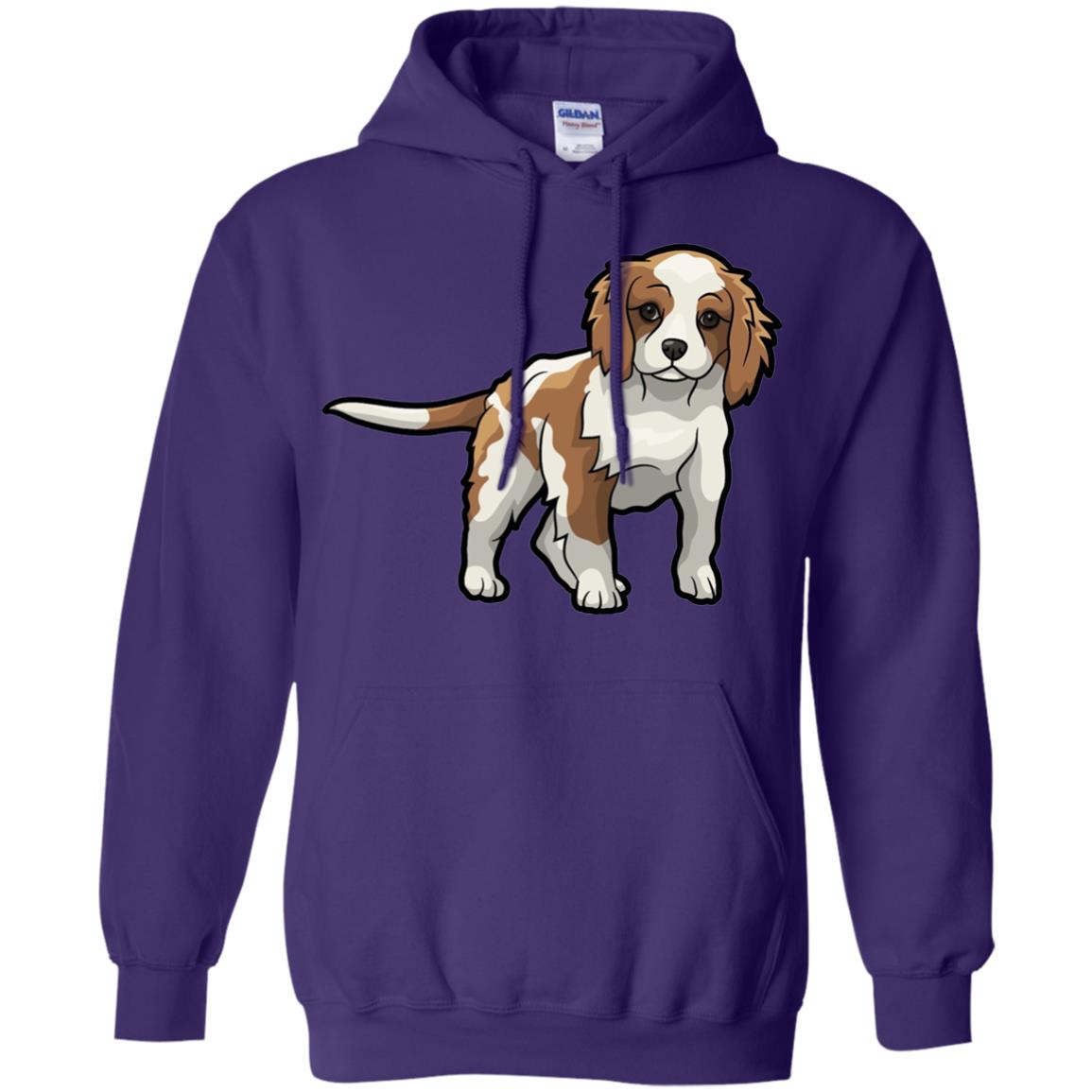 Cute Blenheim Cavalier King Charles Spaniel T-shirt Purple