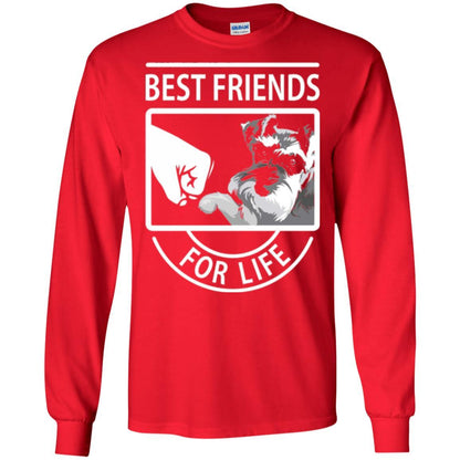 Schnauzer Lover T-shirt Best Friends For Life Red