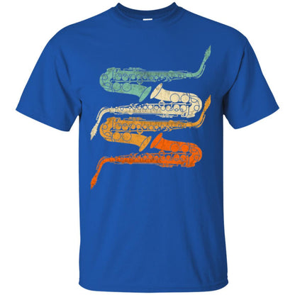 Saxophonist T-shirt Vintage Retro 70s Saxophone Royal