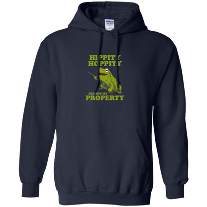 Frog Lover T-shirt Hippity Hoppity Get Off My Property Navy