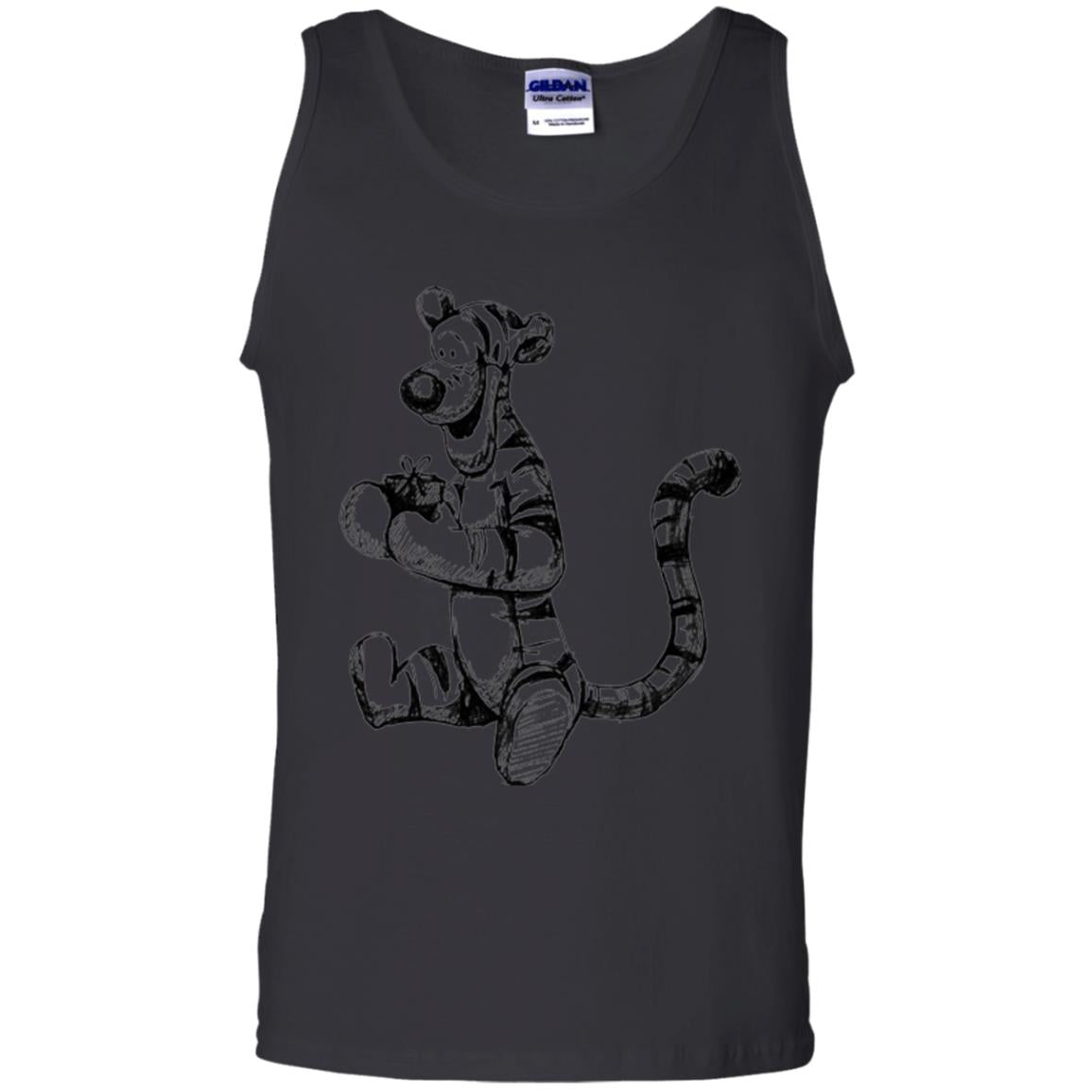 Movie T-shirt Tigger Sketch Black