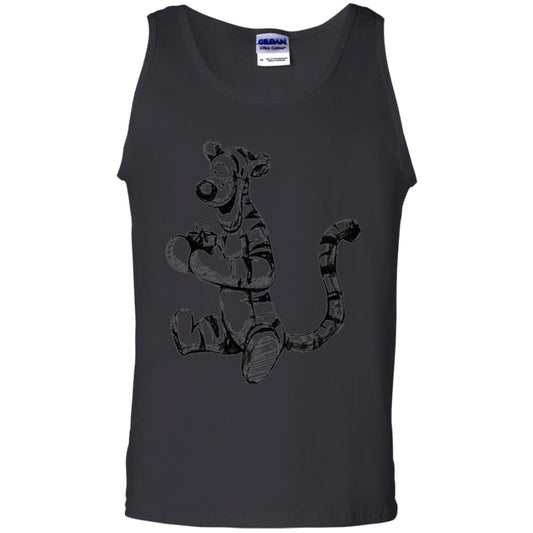 Movie T-shirt Tigger Sketch Black