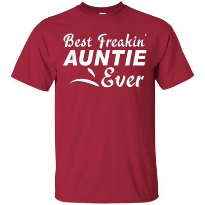 Aunt T-shirt Best Freakin' Auntie Ever Cardinal