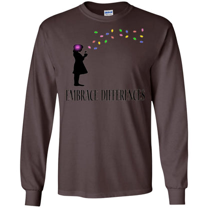 Embrace Differences Shirt Proud Autism Awareness T-shirt Dark Chocolate