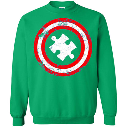 Captain Autism Superhero T-shirt Autism Awareness Irish Green