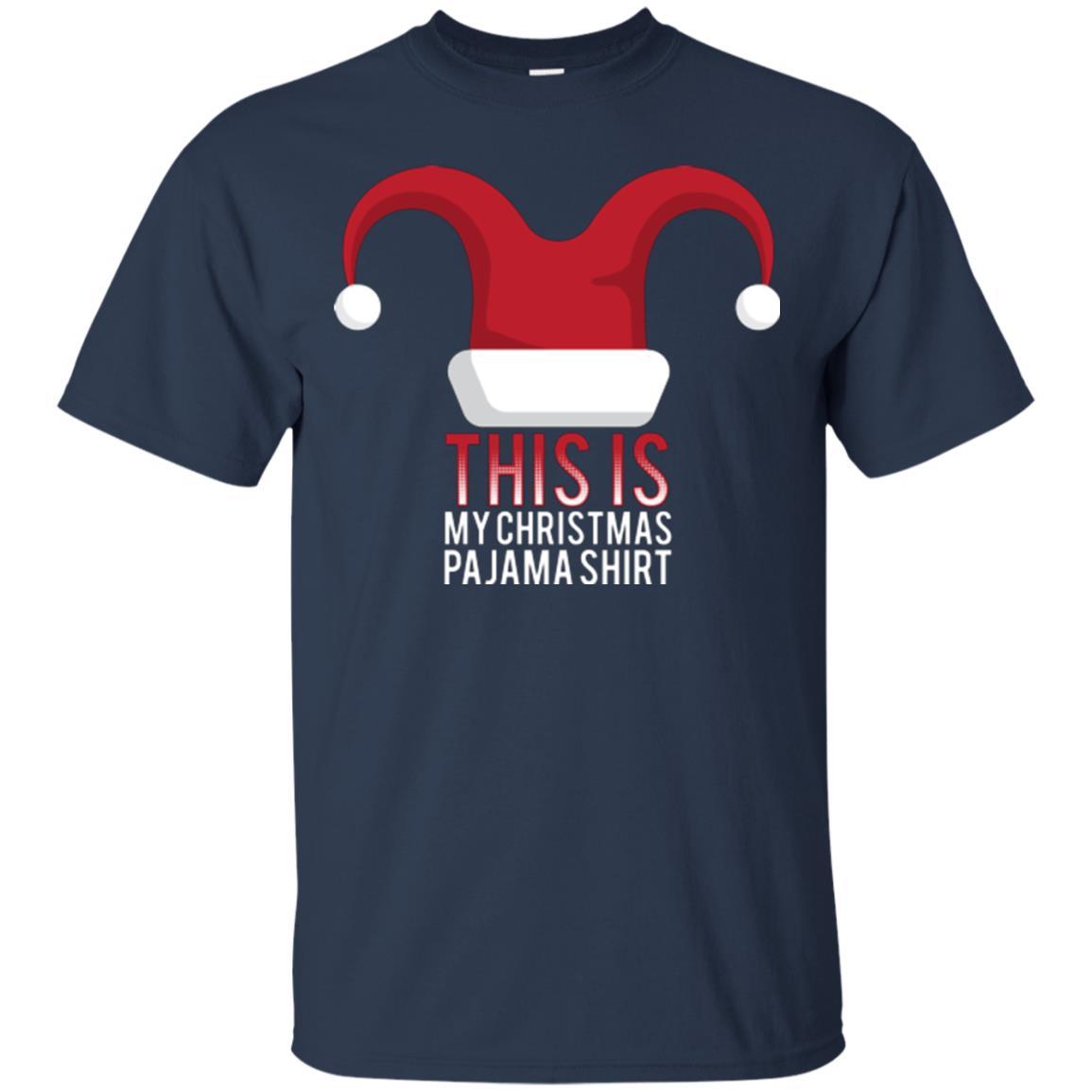 Christmas T-shirt This Is My Christmas Pajama Shirt Navy
