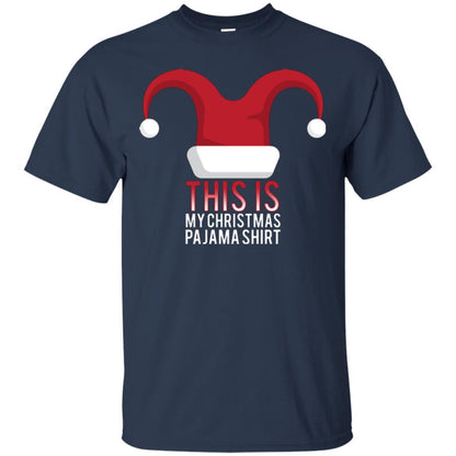 Christmas T-shirt This Is My Christmas Pajama Shirt Navy