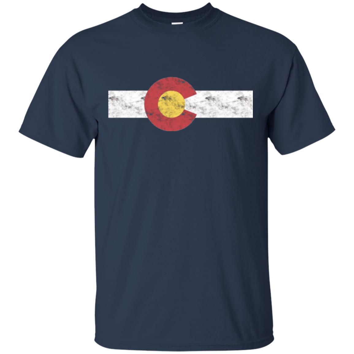 Colorado State Flag T-shirt Patriotic Colorado Day Navy