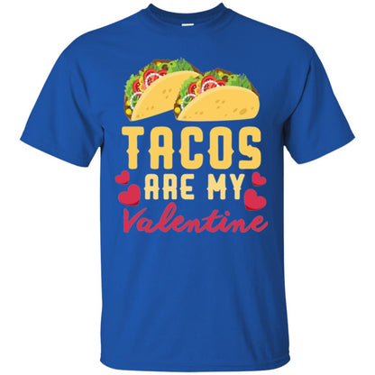 Funny Valentines Day Shirt Tacos Lovers Love Heart Gift Shirt Royal