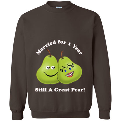 Married For 1 Year Still A Great Pear 1st Anniversary T-shirt Dark Chocolate