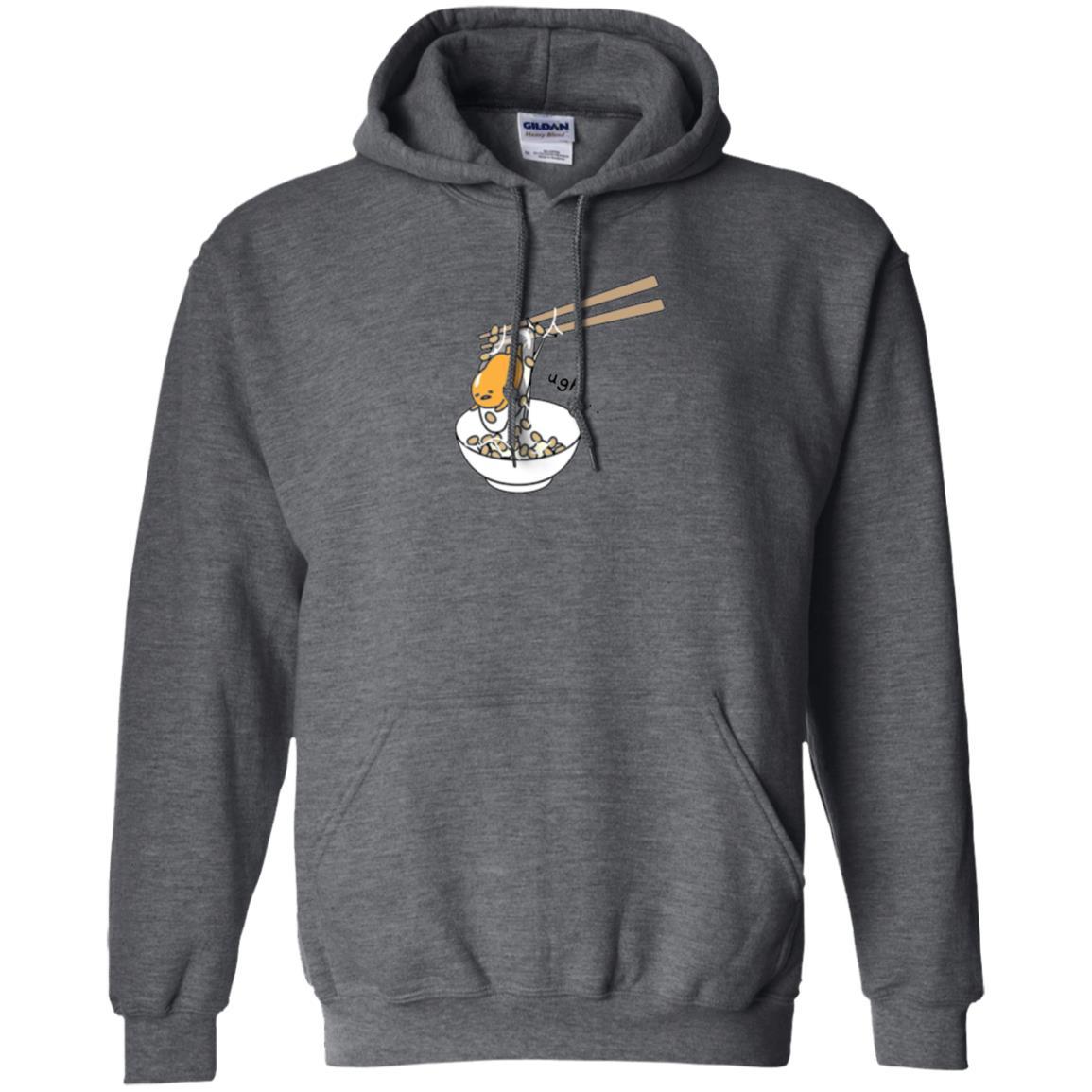 Cartoon T-shirt Gudetama Chopsticks Dark Heather